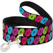 Dog Leash - Glaze Donut Expressions Black