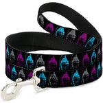 Buckle-Down Dog Leash - Grenades Black/Gray/Purple/Baby Blue