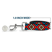 Dog Leash - Geometric1 Black/Red/Tan/Brown/Baby Blue