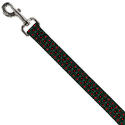 Dog Leash - Geometric3 Black/Forest Green/Red