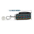 Load image into Gallery viewer, Dog Leash - Geometric5 Gray/Teal/White/Pink/Yellow

