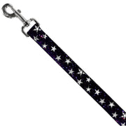 Dog Leash - Glowing Stars in Space Black/Purple/White