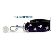 Dog Leash - Glowing Stars in Space Black/Purple/White