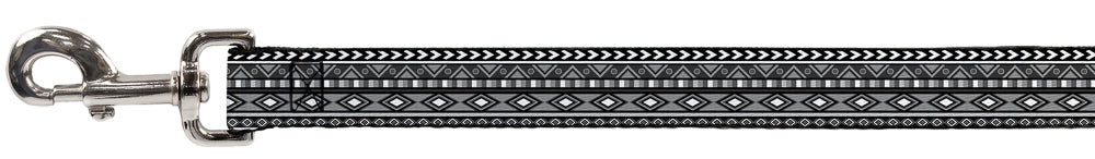 Dog Leash - Geometric5 Grays/Black/White
