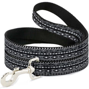 Dog Leash - Geometric5 Grays/Black/White