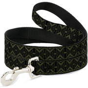 Dog Leash - Geometric7 Black/Olive