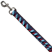 Dog Leash - Geometric Peaks Blues/Purple/Red