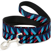 Dog Leash - Geometric Peaks Blues/Purple/Red