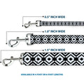 Load image into Gallery viewer, Dog Leash - Geometric Diamond2 Black/White/Black
