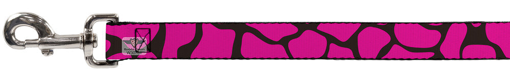 Dog Leash - Giraffe Spots Black/Fuchsia