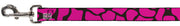 Dog Leash - Giraffe Spots Black/Fuchsia