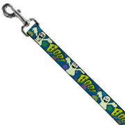 Dog Leash - Ghost BOO! Blue/Multi Color