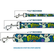 Dog Leash - Ghost BOO! Blue/Multi Color