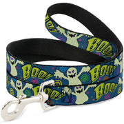 Dog Leash - Ghost BOO! Blue/Multi Color