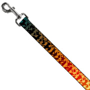 Dog Leash - Geometric Transition Blues/Reds/Orange/Yellows