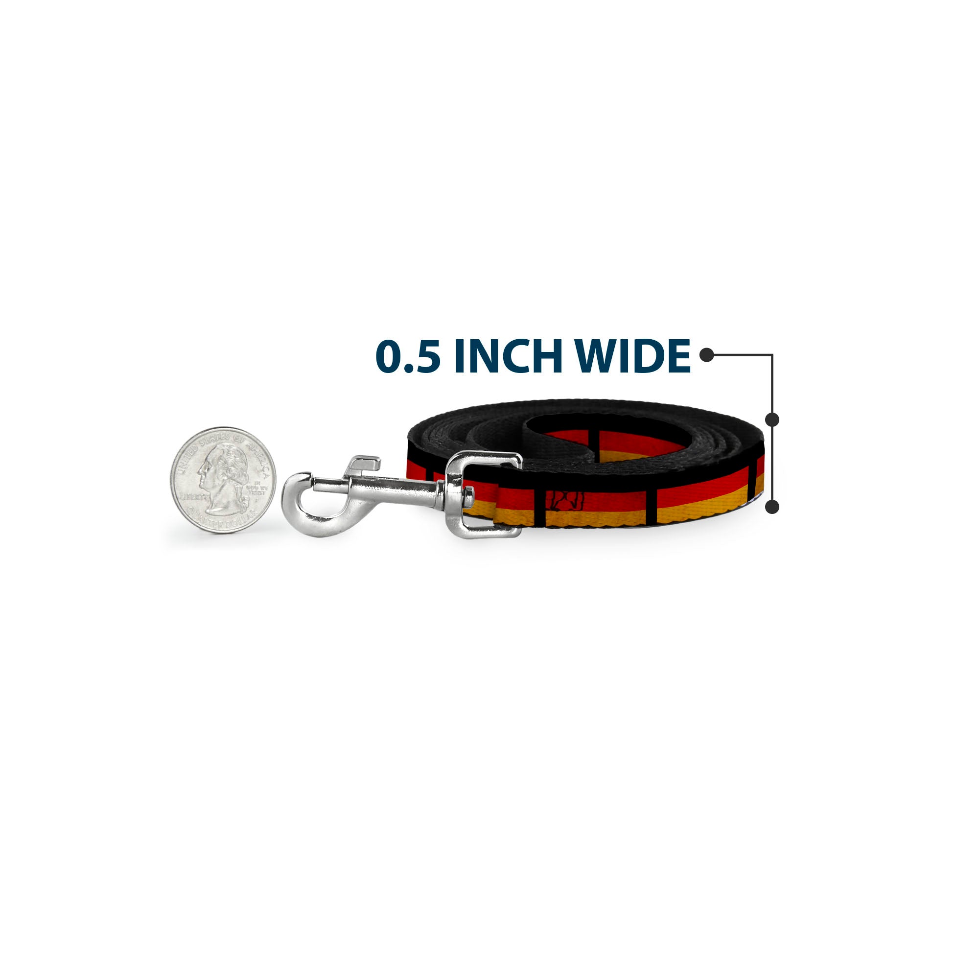 Dog Leash - German Flag Distressed