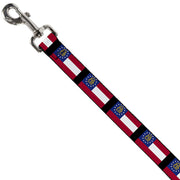 Dog Leash - Georgia Flags/Black