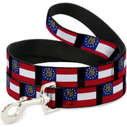 Dog Leash - Georgia Flags/Black