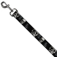 Load image into Gallery viewer, Dog Leash - Geometric 3-D Skull Face/Chevron Black/Grays/White
