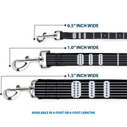Dog Leash - Guitar Neck Black/White