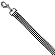 Dog Leash - Houndstooth Black/White