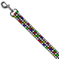 Load image into Gallery viewer, Dog Leash - Houndstooth Black/White/Multi Neon
