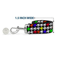 Load image into Gallery viewer, Dog Leash - Houndstooth Black/White/Multi Neon
