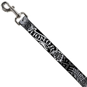 Dog Leash - Honor Black/White