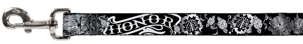 Dog Leash - Honor Black/White