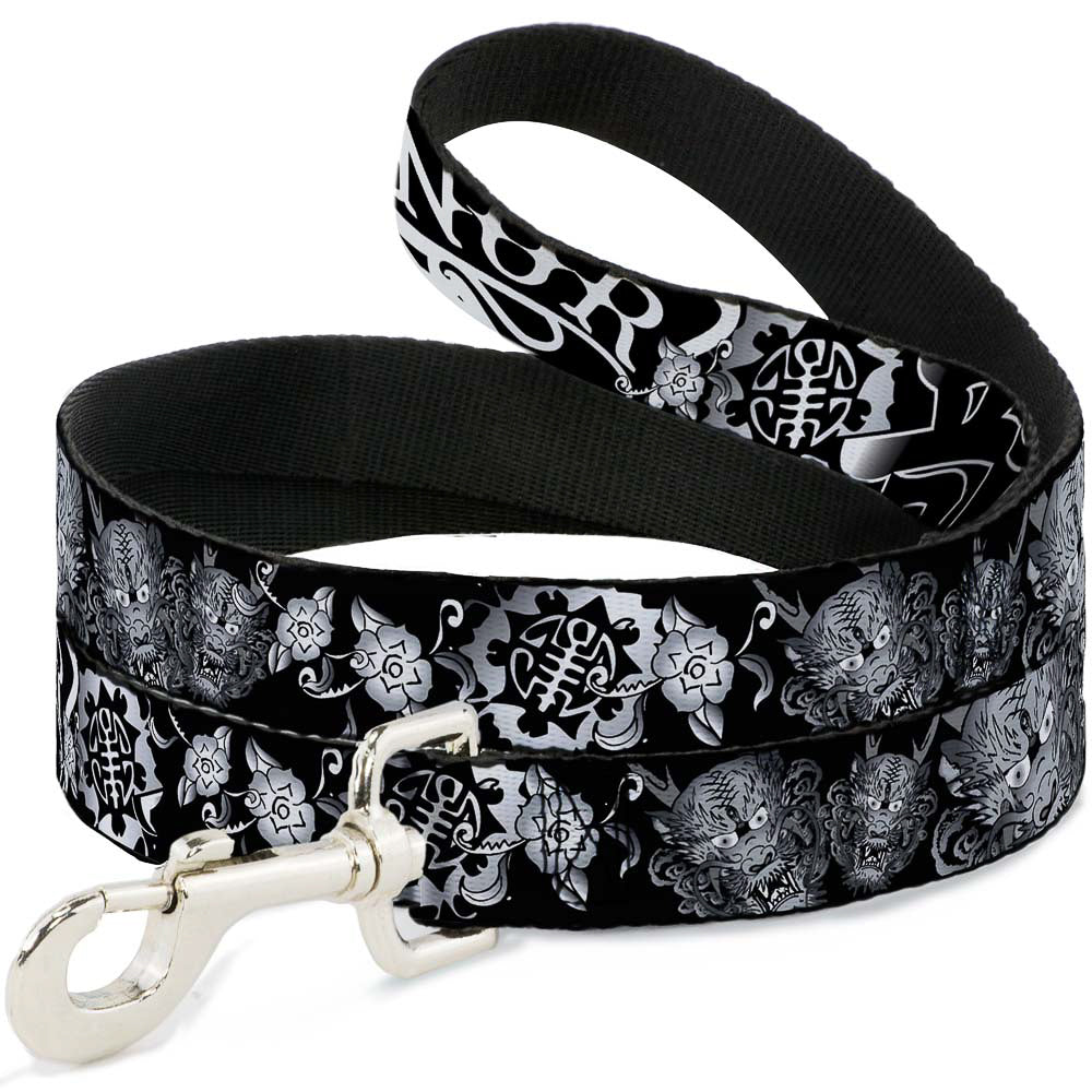 Dog Leash - Honor Black/White