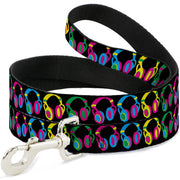Dog Leash - Headphones Black/Neon