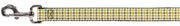 Dog Leash - Houndstooth White/Green/Brown