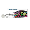 Load image into Gallery viewer, Dog Leash - Hearts Black/Multi Color
