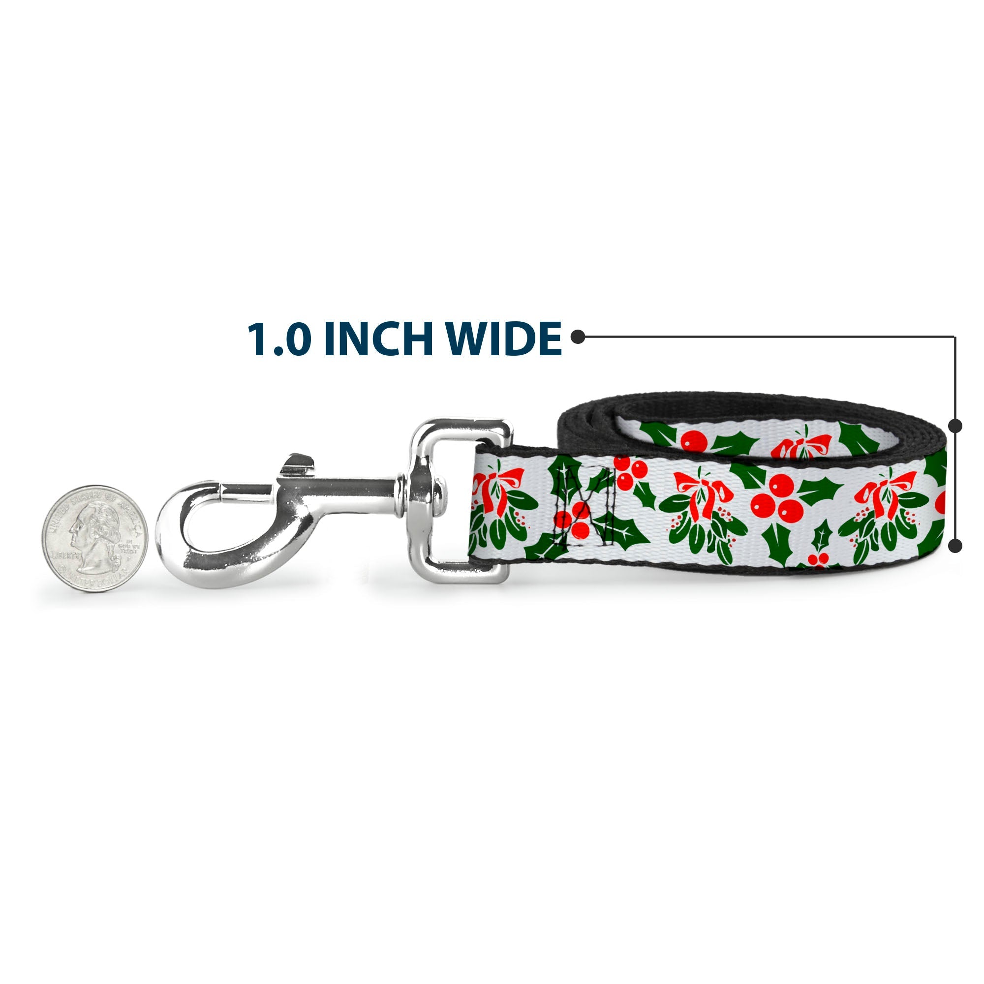Dog Leash - Holly & Mistletoe