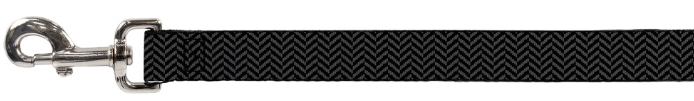 Dog Leash - Herringbone Jagged Black/Gray