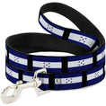Load image into Gallery viewer, Southlake Paws dog leash featuring Honduras flag design with blue and white stripes and stars, sturdy metal clip.
