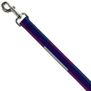 Dog Leash - Hash Mark Stripe Navy/Turquoise/Fuchsia/White