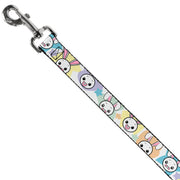 Dog Leash - Happy/Sad Bunnies & Stars White/Pastel