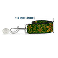 Load image into Gallery viewer, Dog Leash - Holiday Holly Green/Gold/Red
