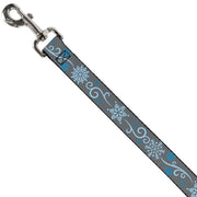 Dog Leash - Holiday Snowflakes Gray/Blue