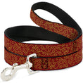 Load image into Gallery viewer, Dog Leash - Holiday Trim Swirls Red/Gold
