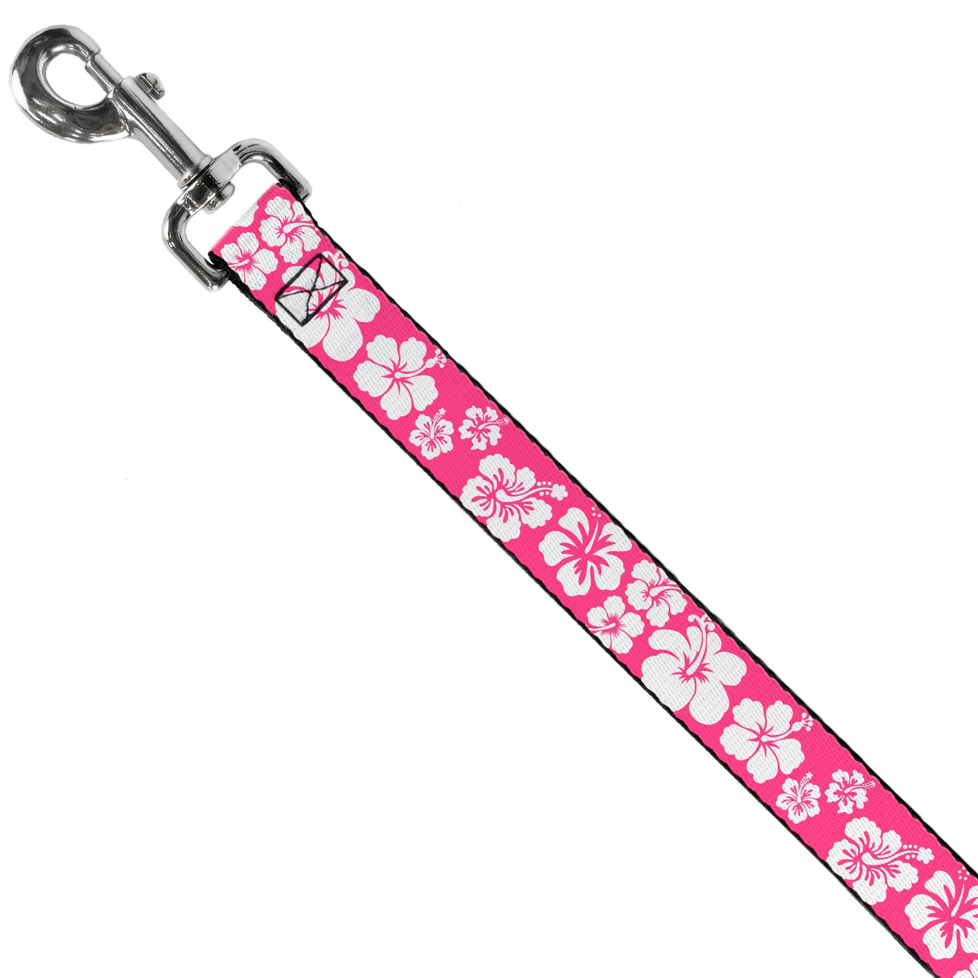 Dog Leash - Hibiscus Neon Pink/White