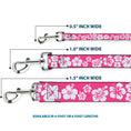Load image into Gallery viewer, Dog Leash - Hibiscus Neon Pink/White
