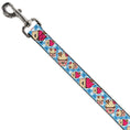 Load image into Gallery viewer, Dog Leash - Happy Cupcakes Buffalo Plaid White/Blue
