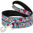 Load image into Gallery viewer, Dog Leash - Happy Cupcakes Buffalo Plaid White/Blue
