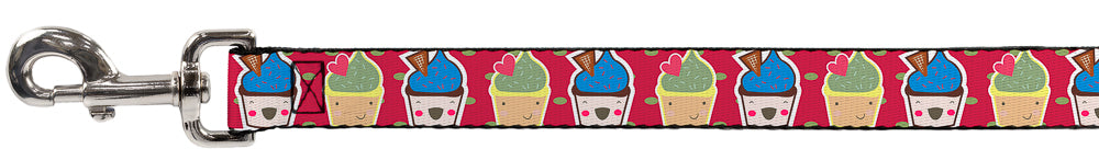 Dog Leash - Happy Cupcakes/Dots Pink/Green