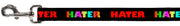 Dog Leash - HATER Black/Red/Rainbow Fade