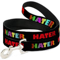 Load image into Gallery viewer, Dog Leash - HATER Black/Red/Rainbow Fade
