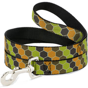 Dog Leash - Honeycomb Greens/Orange