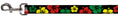 Load image into Gallery viewer, Dog Leash - Hibiscus CLOSE-UP Black/Green/Yellow/Red
